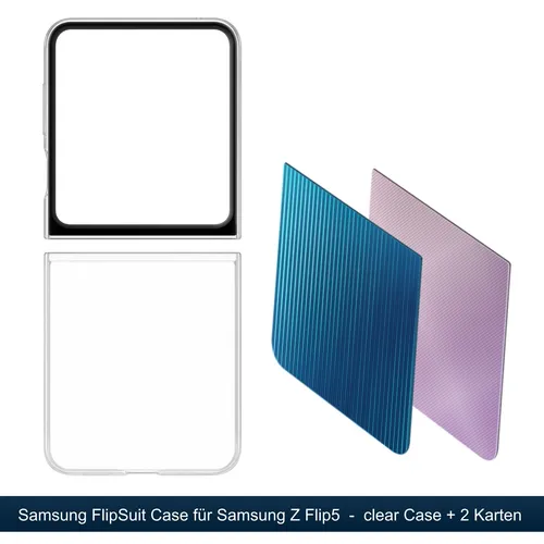 Original Samsung FlipSuit Case Galaxy Z Flip5 TPU Hülle mit Karten EF-ZF731