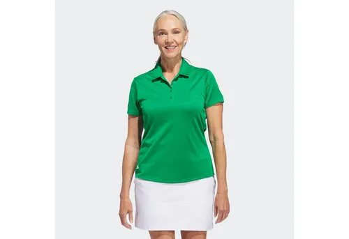 adidas Performance Poloshirt SOLID PERFORMANCE SHORT SLEEVE FÜR DAMEN mit Druckknopfverschluss, aus Polyester, leichtes Pikeematerial