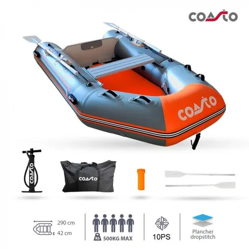 Produktbild COASTO Schlauchboot mit Dropstitch Boden Dingi Beiboot Motorboot Ruderboot 290cm