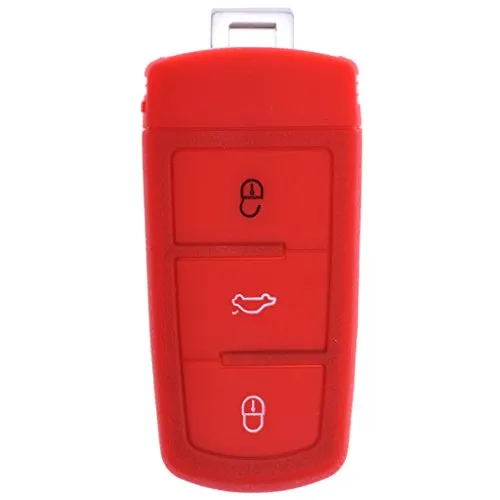 Soft Case Schutz Hülle Auto Schlüssel Rot für VW Passat CC B6 3C B7 Smartkey