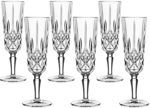 Nachtmann Champagnerglas 6er Set NOBLESSE - Elegantes 6er Set Champagnergläser aus klarem Kristallglas, spülmaschinenfest und ideal für besondere Anlässe. Genießen Sie Stil und Qualität made in Germany.