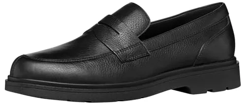 Geox Herren U SPHERICA EC1 A Mokassin, Schwarz, 45 EU - Stylischer Mokassin mit atmungsaktivem Design, ideal für den täglichen Gebrauch und hohen Tragekomfort.