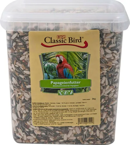 Classic Bird Papageienfutter Eimer 3kg