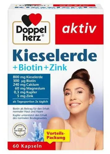 Doppelherz Kieselerde+Biotin+Zink Kapseln 60 St