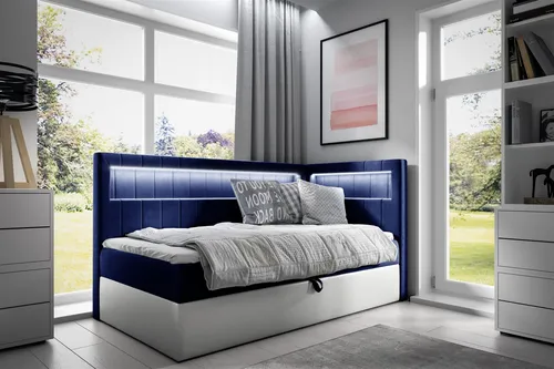 Boxspringbett FABIAN Nr.3 in blau von Fun Möbel