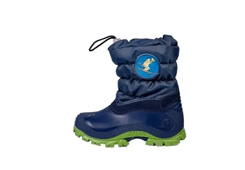Lurchi Jungen Gummistiefel - Wasserdichte Winterstiefel in Blau, Größe 28 - Gummistiefel für Kinder, perfekt für kalte Wintertage. Strapazierfähiges Material, warmes Innenfutter und rutschfeste Sohle sorgen für trockene Füße und sicheren Halt beim Spielen im Schnee.