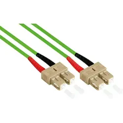 GC LW-801SC5 - Patchkabel LWL Duplex OM5 50/125μ SC/SC, LSZH, 1 m, limettengrün