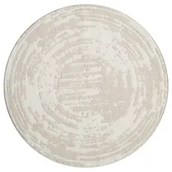 carpet city Teppich Kurzflor Wohnzimmer - Beige Rund 200 cm - Moderne Kurzflorteppiche in Beige mit 3D-Effekt und Geo-Muster, ideal für Wohnzimmer, Schlafzimmer oder Esszimmer. Strapazierfähig, pflegeleicht und geeignet für Fußbodenheizung.