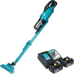 Makita DCL 286 FRG2 Akku Staubsauger 18 V mit 2x Akku 6,0 Ah - Bodenstaubsauger mit leisen Betrieb und integriertem Zyklonabscheider für effiziente Reinigung und weniger Wartung. Ideal für Autos und schwer zugängliche Bereiche.