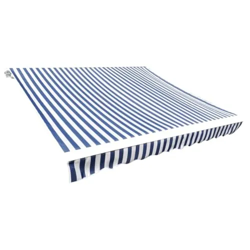 vidaXL Markisenstoff Sonnenschutz 4×3 m Blau & Weiß von vidaXL