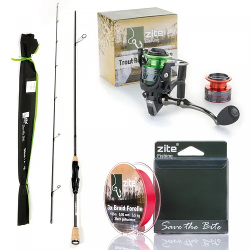 Ultra Light Angelset Spoon Rute 210cm Spinnrolle Geflochtene Schnur Zite Fishing