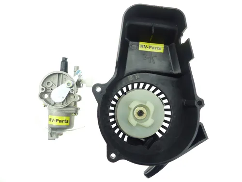 Pocketbike Seilzugstarter + Vergaser Set 49ccm 2 Takt Dirtbike Quad ATV Pitbike