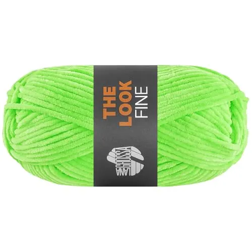 LANA GROSSA The Look Fine | Feines und samtig weiches Chenillegarn | Handstrickgarn aus 100% Polyester | 50g Wolle zum Stricken & Häkeln | 100m Garn FB 129