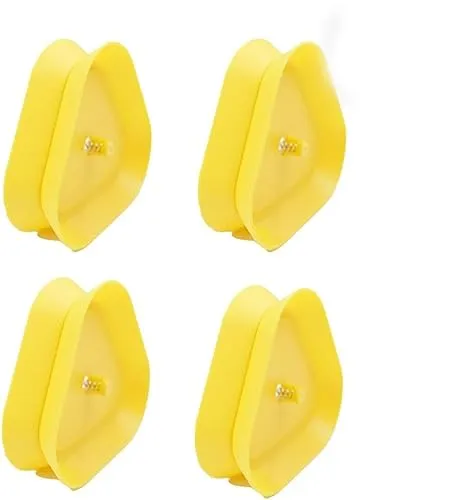 Onebox24 4 x Kartenhalter Plastik gelb für bis zu 35 Spiel Karten Spielkartenhalter