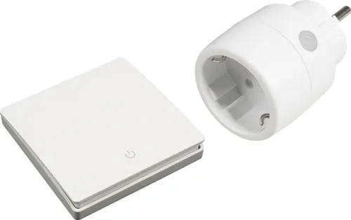 McPower Funk-Schalter Set Kinetic | Batterieloser Wandtaster und Steckdose