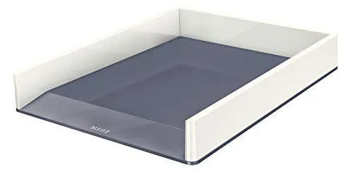 Leitz WOW Briefkorb, perlweiß /grau, 53611001 in weiß von Leitz