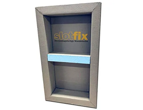 slotfix® befliesbare Wandnische 60x30x10cm - Badezimmerablage für Trockenbau und Mauerwerk, bietet mehr Stauraum in der Dusche ohne überstehenden Rahmen – ideal für Neubau und Renovierung.