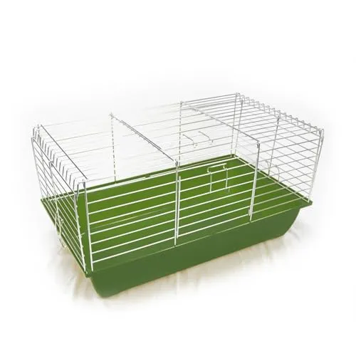 ZooPaul Hasenkäfig komplett mit Gitter 78x47x37cm (Olive)