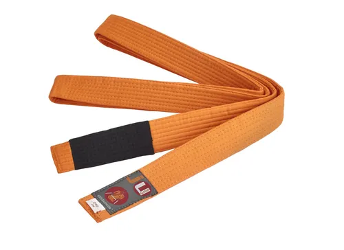 Ju-Sports- BJJ Kindergürtel. orange. 220cm. 4cm breit. 100% Baumwolle.