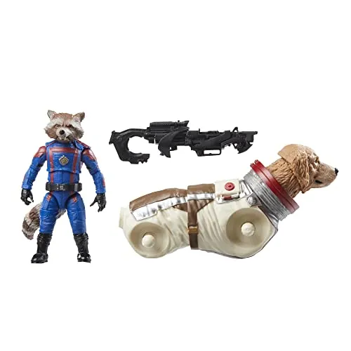 Marvel Legends Series Rocket Action-Figur, 15 cm - Actionfigur aus Guardians of the Galaxy Vol. 3 mit 2 Accessoires, voll beweglich und ideal für Sammler und Fans.