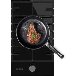 Cecotec Bolero Squad G 1200F Kochfeld - Kochfeld mit 1 Flamme, WOK-Brenner mit Dreifachkrone für maximale Hitze und Geschmack. Hochwertiges schwarzes Glas und Sicherheitsventil für sorgenfreies Kochen.