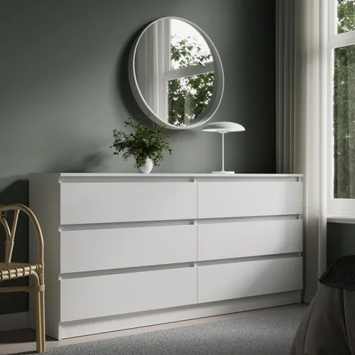 Home Collective Kommode Sideboard mit 6 Schubladen – Viel Stauraum für Wohnzimmer und Flur