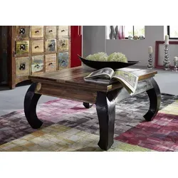Massivmoebel24 Couchtisch Altholz NATURE OF SPIRIT #71 - Couchtisch aus ca. 60% wiederverwertetem Altholz, nostalgischer Look mit bewussten Gebrauchsspuren. Ein einzigartiges Möbelstück, das durch Recycling zu einem hochwertigen Designobjekt wird.