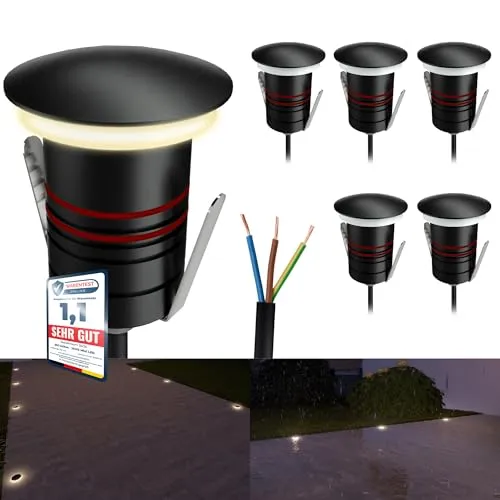 SSC-LUXon 6x JAVO Mini Garten Boden Einbau LED Leuchten von SSC-LUXon