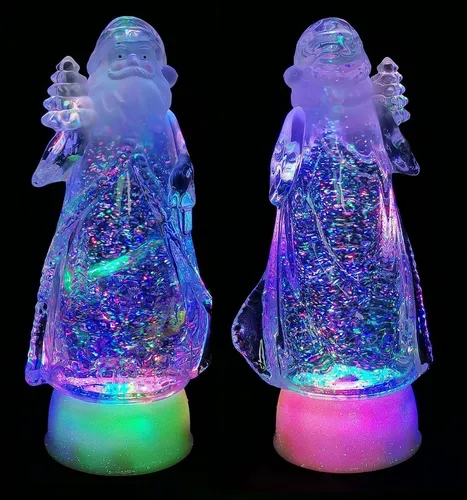 ELLUG Schneekugel mit Regenbogen LED Glitzerantrieb