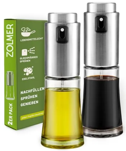 ZOLMER® Ölsprüher für Speiseöl 2er Set – ideal für Heißluftfritteusen