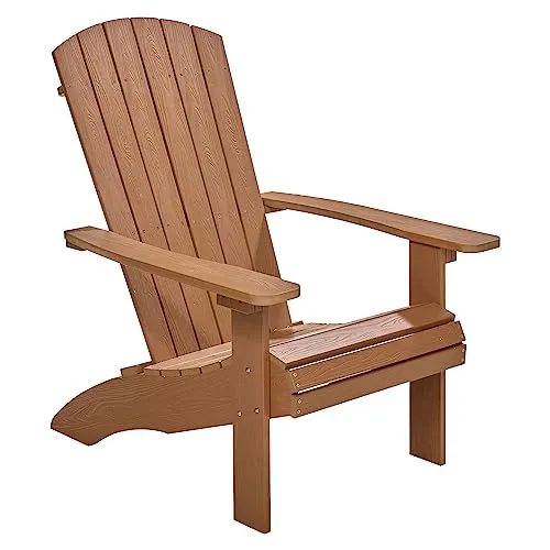 NEG Design Adirondack Stuhl Marcy Westport-Chair - Liegen mit täuschend echter Holzoptik, wetterfest und UV-beständig für langlebigen Komfort im Freien.