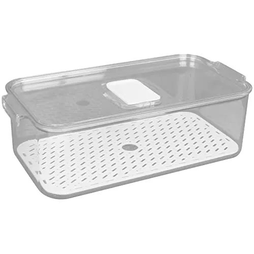 Centi Kühlschrankbox mit Modellwahl Frischhaltedosen Vorratsdosen XL Organizer Dosen mit Deckel Aufschnittbox (L hoch LxBxH : 32 x 16,5 x 10 cm)