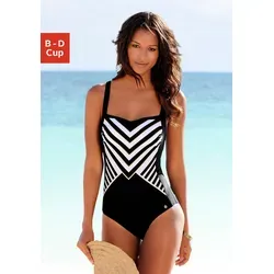 LASCANA Badeanzug in Schwarz, Größe 44 - Badeanzüge für Damen, figurbetont und mit hohem Tragekomfort für einen perfekten Strandauftritt.