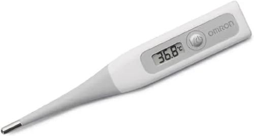 OMRON Flex Temp Smart digitales Fieberthermometer - Wasserfestes Fieberthermometer für orale, axillare und rektale Messungen. Flexible Spitze sorgt für sanfte Messungen in nur 10 Sekunden. Inklusive Schutzetui und Gebrauchsanweisung.