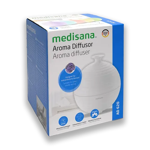 Produktbild medisana AD 620 Aroma Diffuser aus Bambus – Raumerfrischer mit LED-Farbwechsel