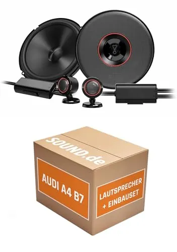 Lautsprecher Boxen Einbaupaket für JBL Club3 64CTP kompatibel mit Audi A4 B7 + Avant/Kombi vorne | 2X Tief-Mitteltöner mit integriertem Hochtöner 210W MAX