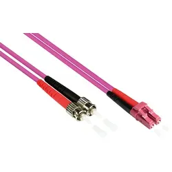 GC LW-8075LT4 - Patchkabel LWL Duplex OM4 50/125μ LC/ST, 7,5 m, violett