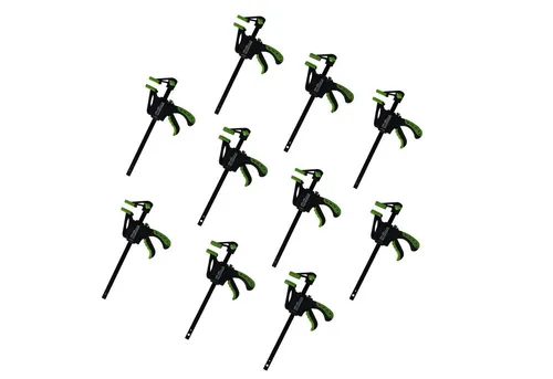 TRUTZHOLM Schraubzwinge 10er Set Einhandzwingen 35x105 mm, (Set)