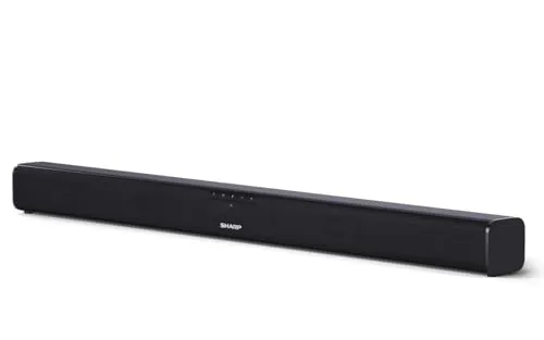 Sharp HT-SB110 Soundbar - 90 W Stereo Bluetooth Lautsprecher in Schwarz, ideal für kraftvollen Sound und einfache Wandmontage