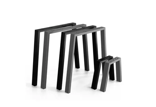 NOGGI - Home Decor Masters Tischbein 2 Tischkufen U-Form, anthrazit - Tischkufen aus hochwertigem Stahl, ideal für DIY-Projekte im Industrial Style – langlebig, robust und einfach zu montieren. Erhältlich in 3 Größen und mit Bodenschutz für empfindliche Böden.