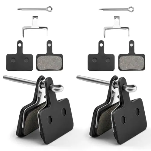 GlasFlength Bremsbeläge Fahrrad für Shimano 4 Paar, Scheibenbremsbeläge für B01S B05S High Performance Bike Beläge Halbmetall Leise Resin für M515 C601 M415 M475 M495 M465 M510 M525 M575 M375