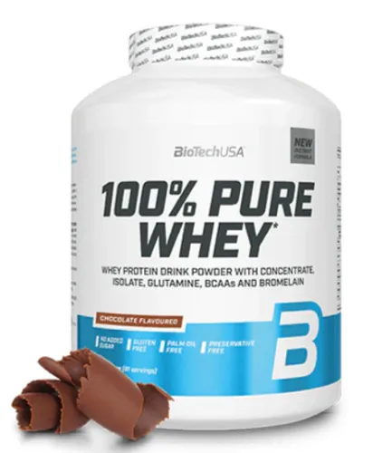 BioTech USA 100% Pure Whey - Schokolade-Kokosnuss, 2270 g - Protein Shakes & Muskelaufbau, hochwertiges Whey Protein für schnellen Muskelaufbau und köstlichen Geschmack.