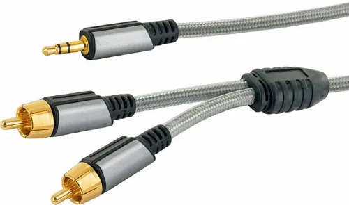 COFI 1453 3.5mm Klinke Aux Adapterkabel 2,5m Klinkenstecker 2x Cinch Stecker Audio- & Video-Kabel