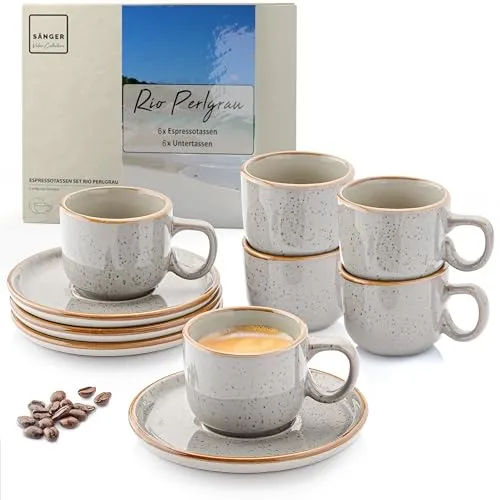 Sänger Rio Perlgrau Espressotassen Set 12-teilig in grau von Sänger