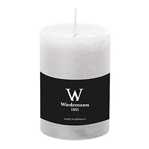 durchgefärbte Stumpenkerzen (H x Ø) 100 x 68 mm, Farbe Weiß, mit ASF zum Abbrandschutz, Wiedemann Marble Kerzen, Advent, Adventskranz, Weihnachten, Dekoration, Event