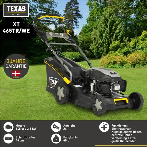 TEXAS Rasenmäher Benzin XT465TR/E 4in1 mit Elektrostart