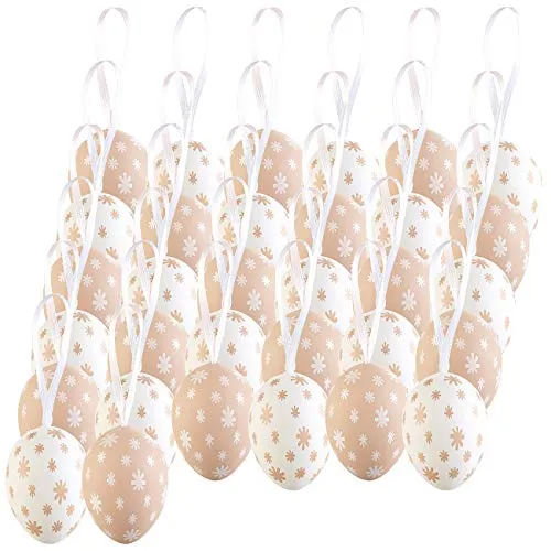 infactory Ostern Deko: 32er-Set Deko-Ostereier zum Aufhängen, je 35 x 49 mm (Ostern, Dekoostereier, Schmuck)