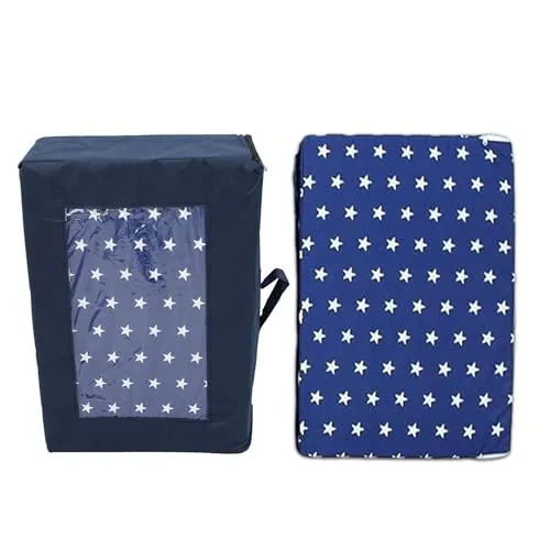 Best For Kids | Reisebett Matratze | Faltbare Matratze (120x60x6 cm) | Weicher PU-Schaum | Spielmatratze Kinderzimmer | 100% Baumwollbezug | Oeko-Tex | Bodenmatratze mit Tragetasche