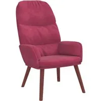 vidaXL Relaxsessel Weinrot Samt - Bequemer Loungesessel - Sessel aus weichem Samt mit robustem Gestell für höchsten Komfort und Stabilität. Ideal für entspannte Stunden zu Hause oder im Büro.