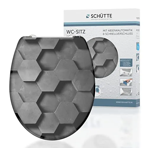 SCHÜTTE WC-Sitz HEXAGONS mit Absenkautomatik